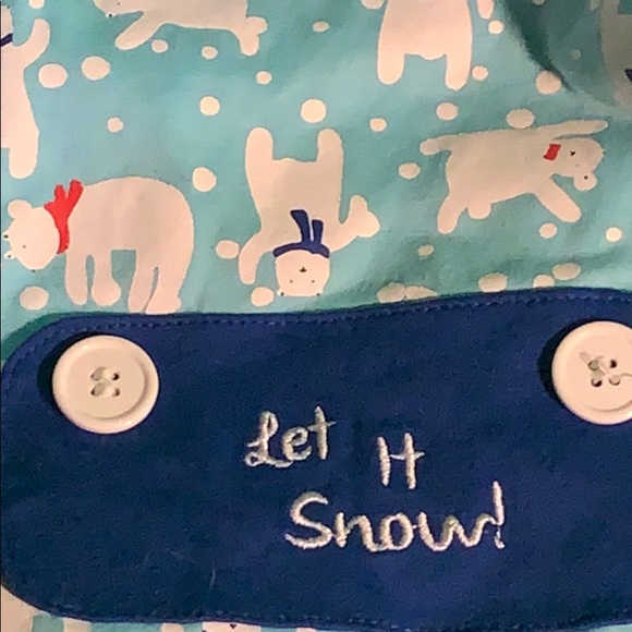 Let it Snow polar bear puppy dog onesie - Picture 2 of 3